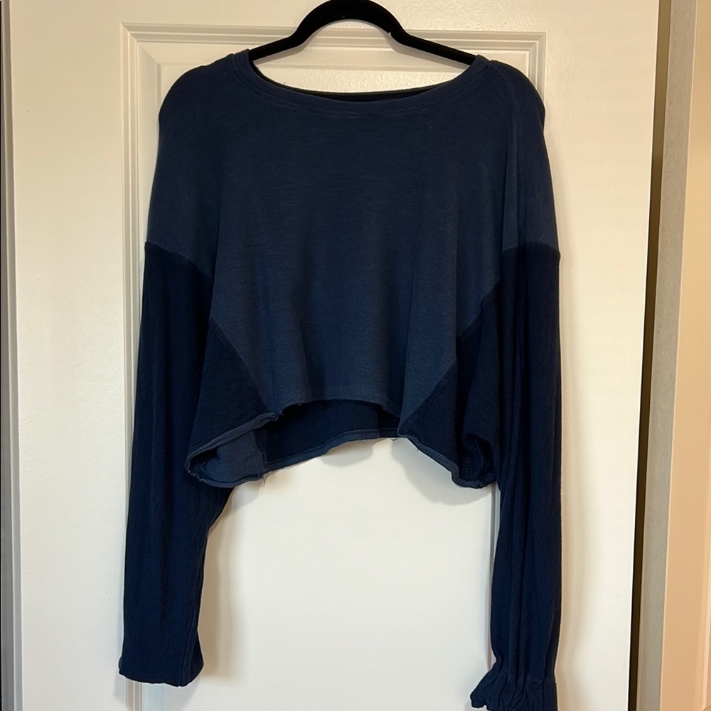 Free People Navy Blue Women's Sweatshirt